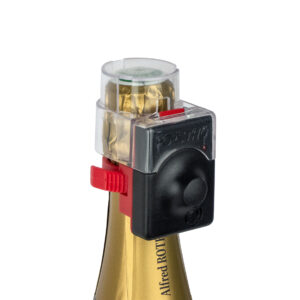 Our 3 alarms bottle anti-theft on a champagne bottle.